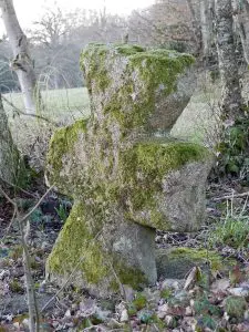 Photo de la croix de type Crozant dite croix d'accès à l'Age-Quatre-Maux située au bord de la route