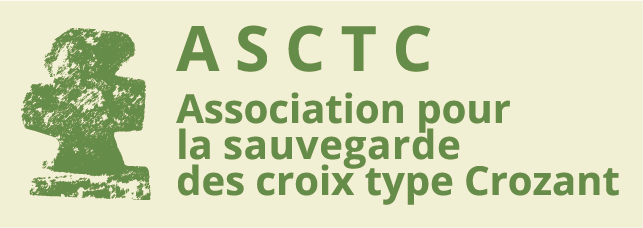 Logo vert sur fond jaune de l'ASCTC - association pour la sauvegarde des croix type Crozant